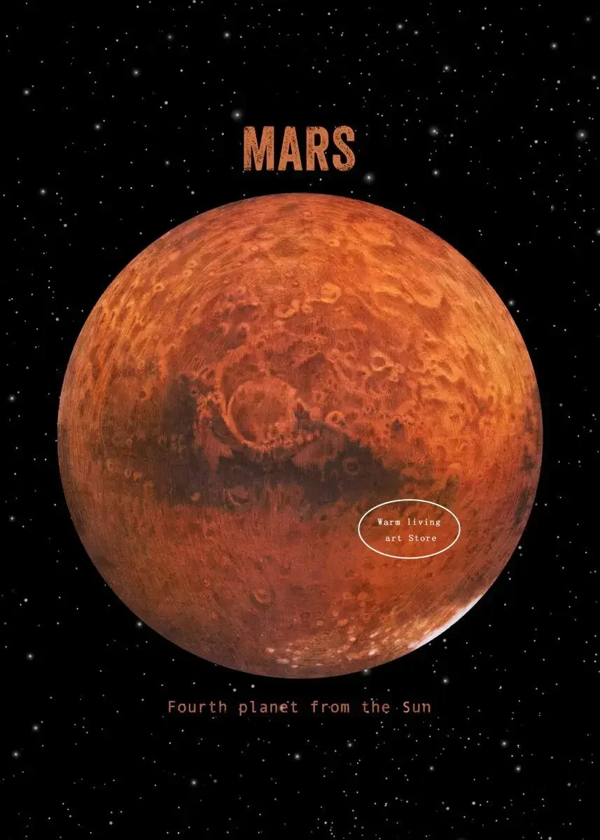 Plakat Uklad Sloneczny z planetami Biały