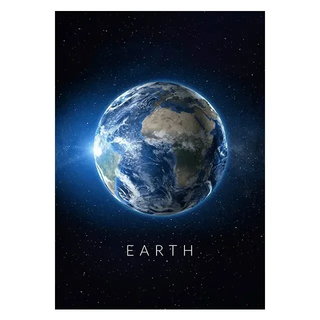 Plakat Układ Słoneczny - planety i kosmos Fioletowy