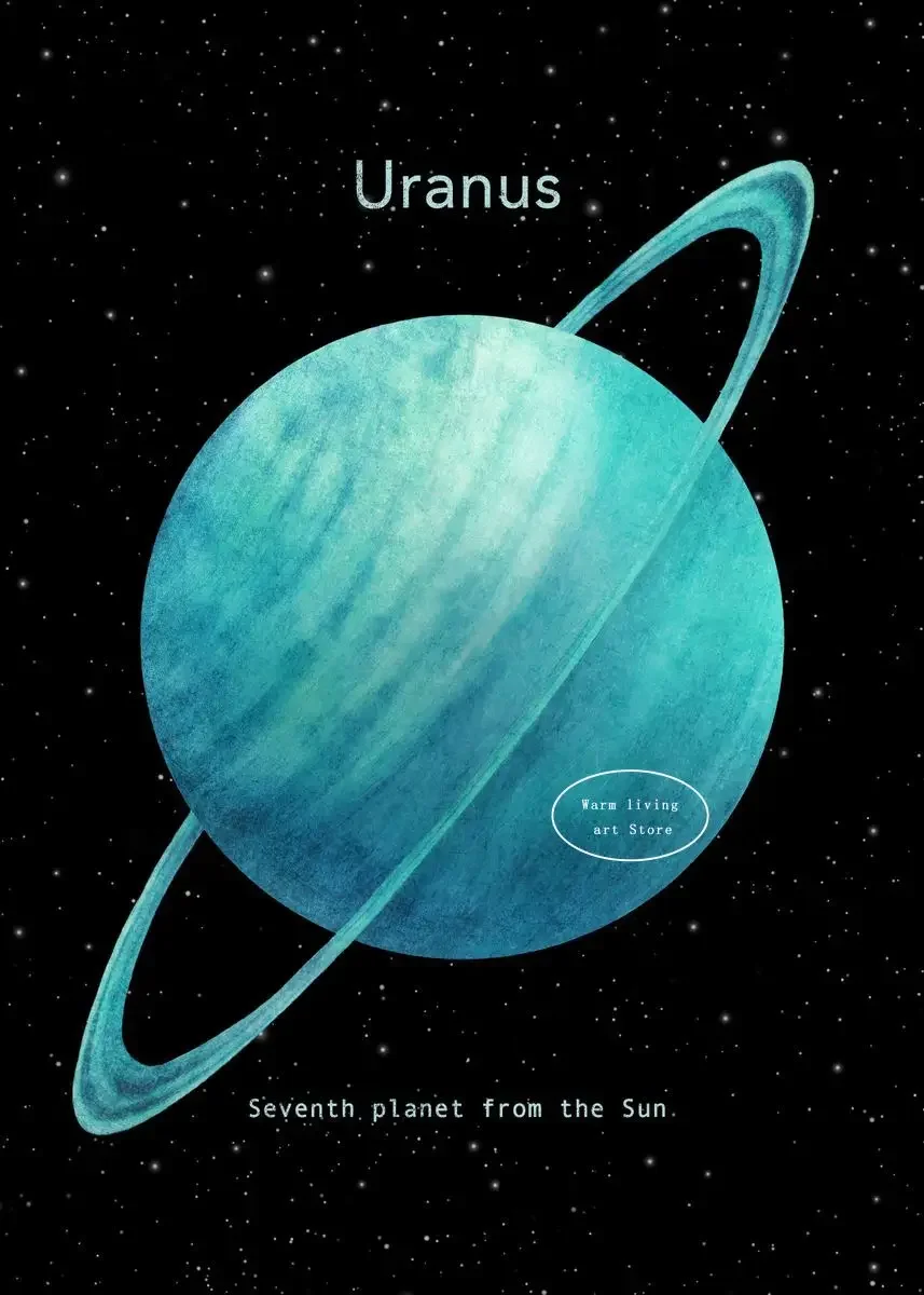 Plakat Uklad Sloneczny z planetami Niebieski