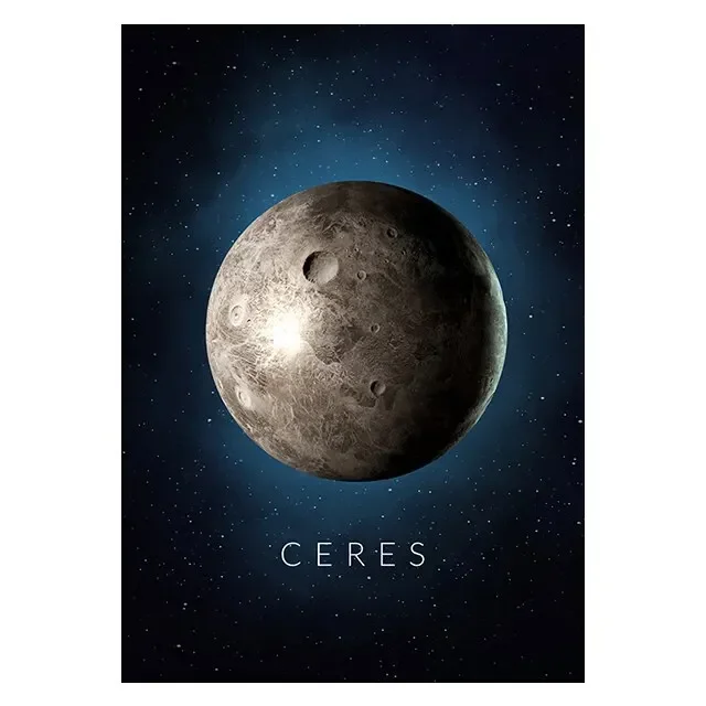 Plakat Układ Słoneczny - planety i kosmos Zielony