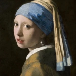 Plakat Vermeer Dziewczyna z perłą Biały