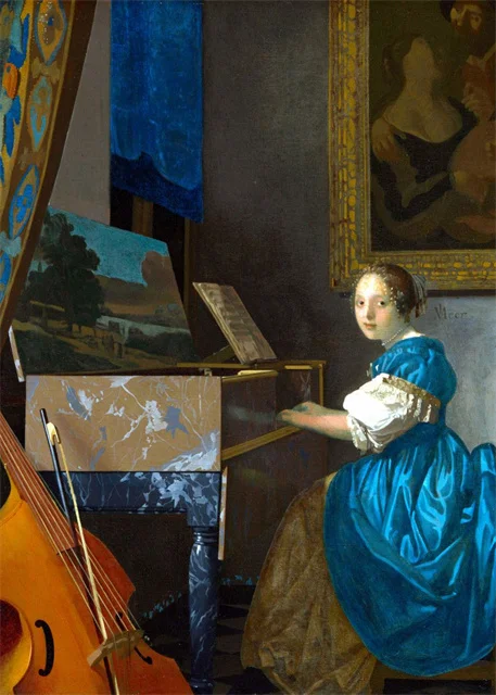 Plakat Vermeer Dziewczyna z perłą Czarny
