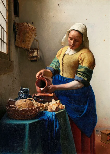 Plakat Vermeer Dziewczyna z perłą Czerwony
