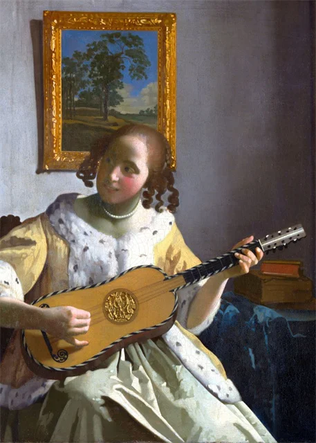 Plakat Vermeer Dziewczyna z perłą Zielony