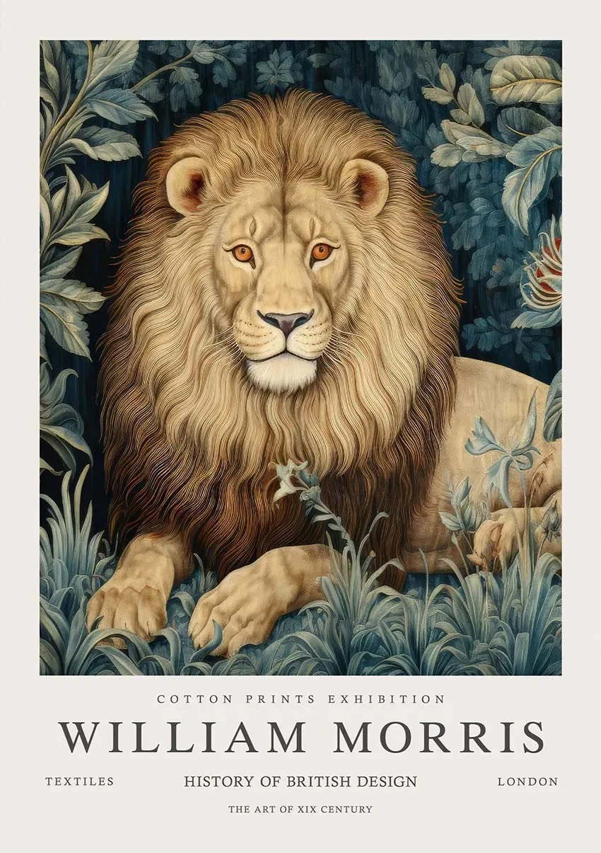 Plakat vintage botaniczny sowa i motyle Biały