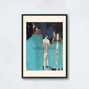 Plakat vintage francuska moda w stylu Art Deco Jasny