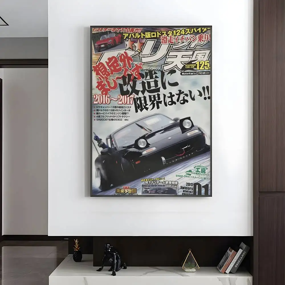 Plakat vintage - japońskie auta wyścigowe Jasnozielony
