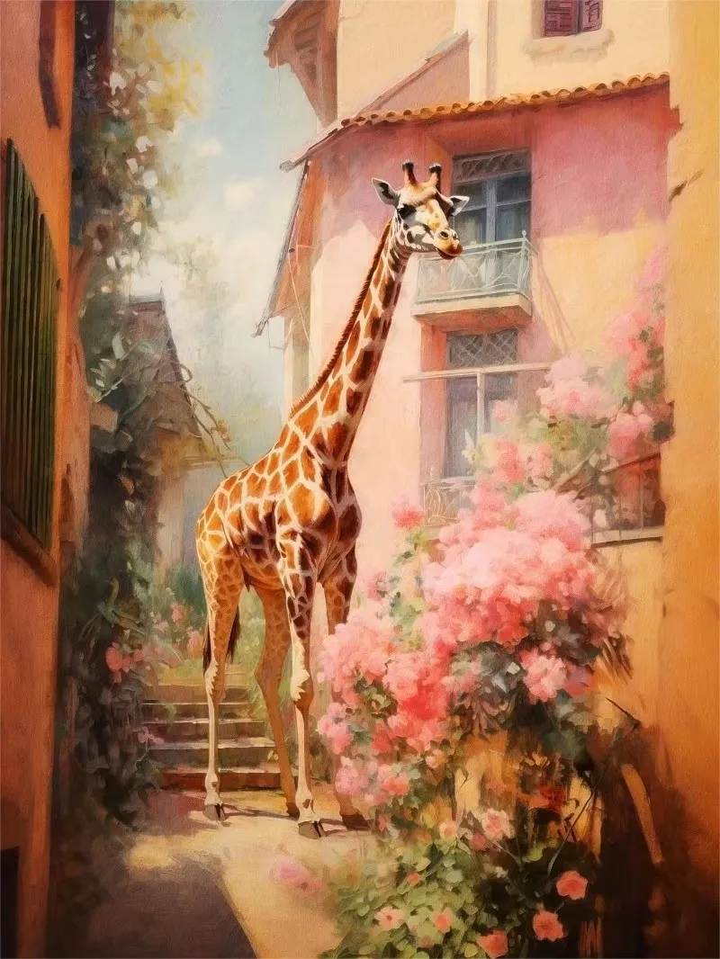 Plakat vintage martwa natura z kwiatami Niebieski