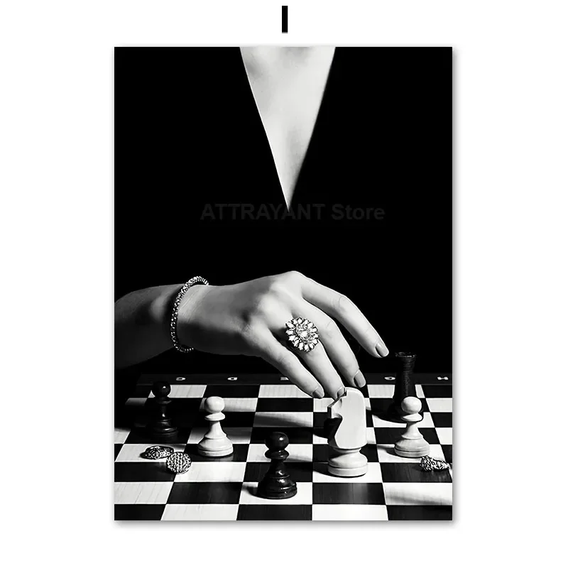 Plakat vintage - moda i motyw pantery Granatowy