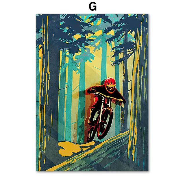 Plakat vintage z rowerem Live To Ride Fioletowy