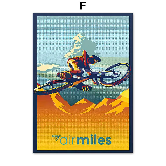 Plakat vintage z rowerem Live To Ride Jasnoszary