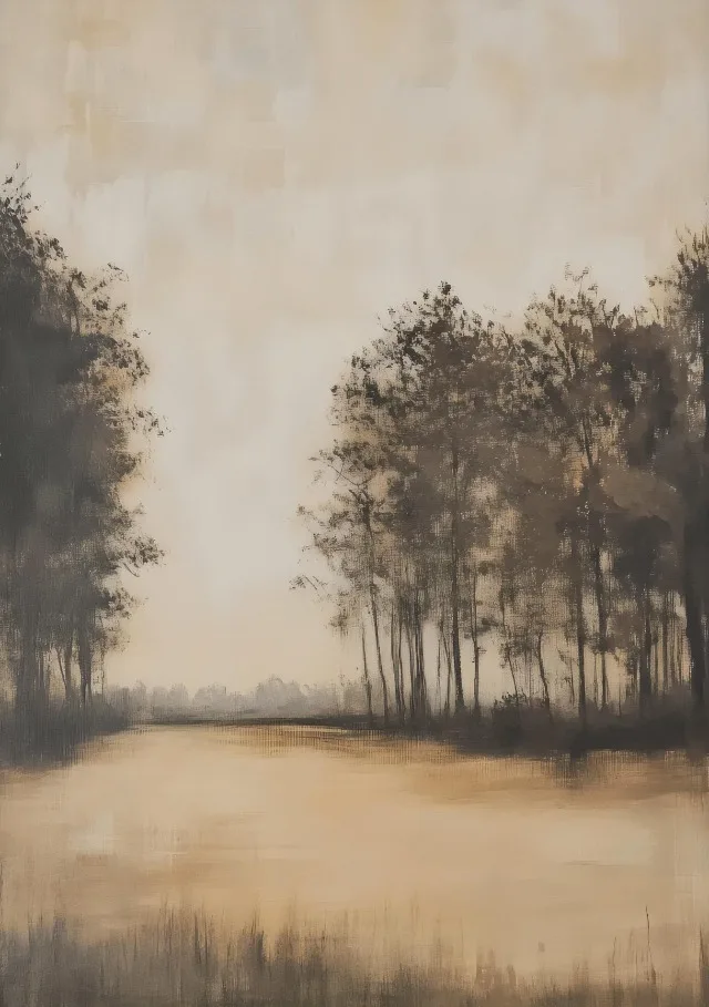 Przytulny wiejski krajobraz vintage Czarny