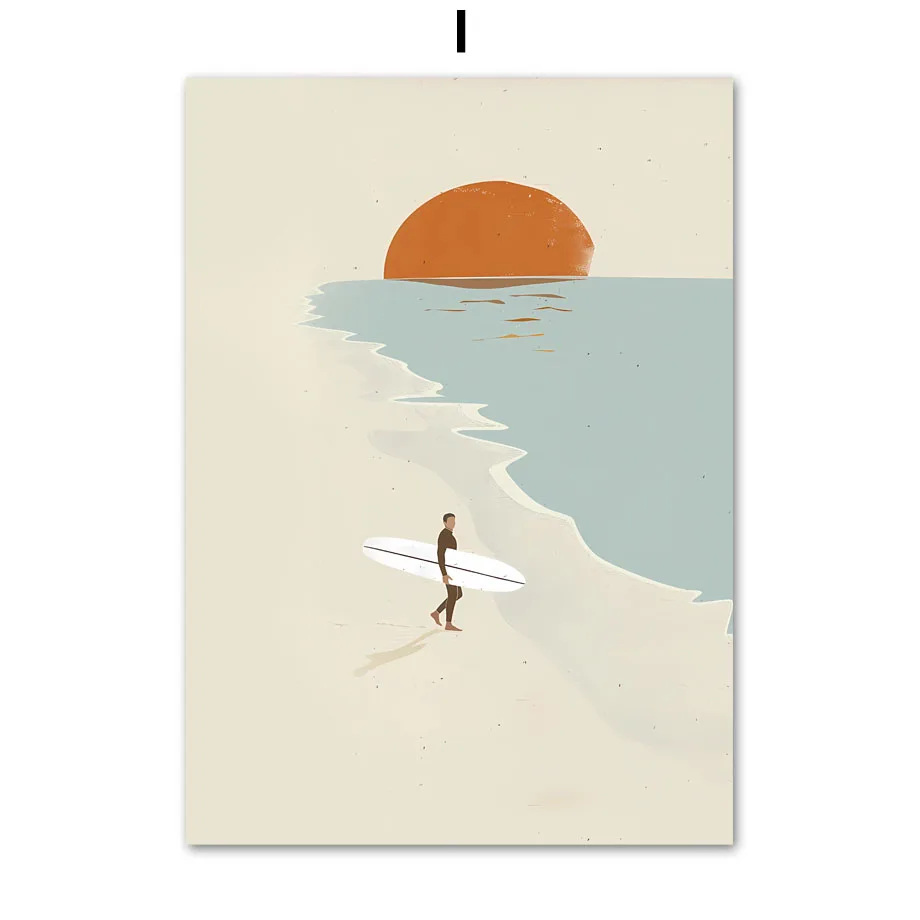 Wieloryb i surfing - letni plakat morski Granatowy