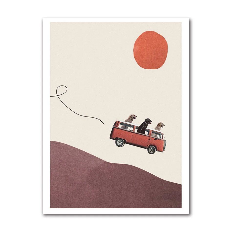 Wino i kawa o świcie - minimalistyczny plakat do kuchni Biały