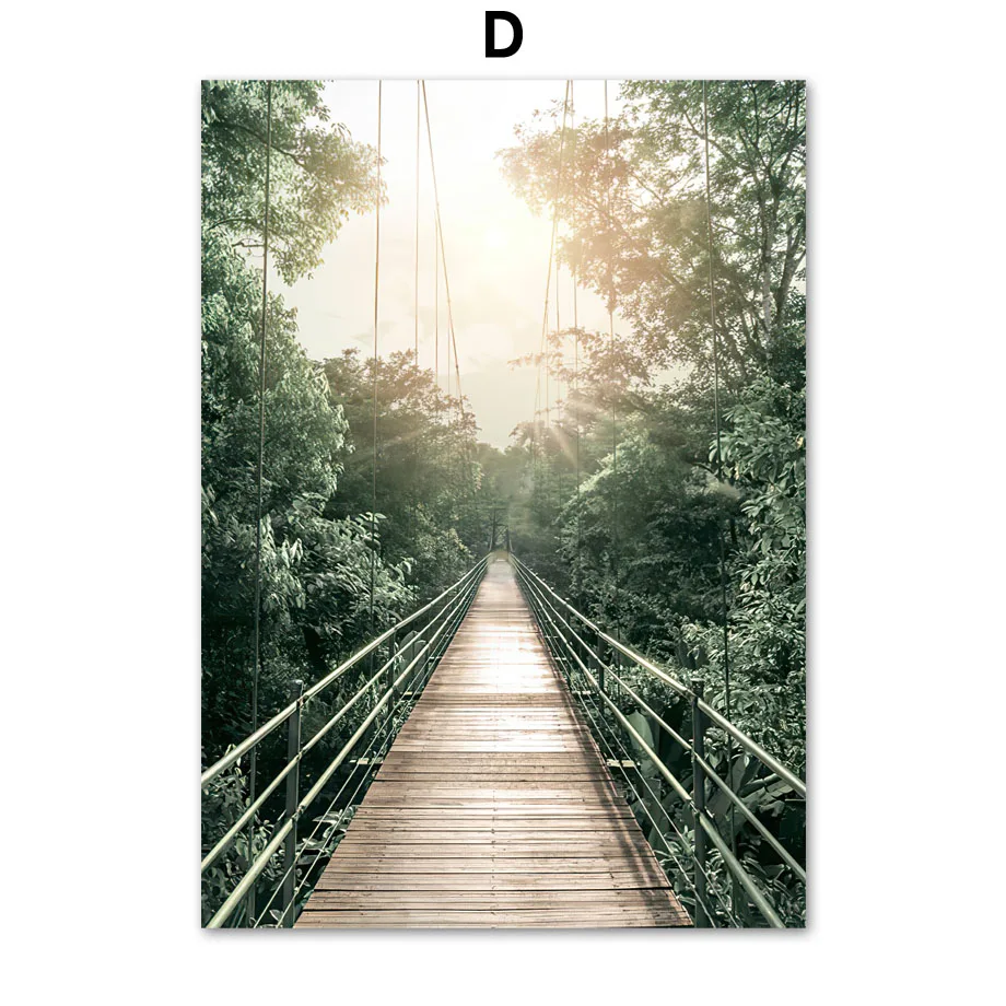 Plakat wschód słońca nad plażą z mostem Burgundia