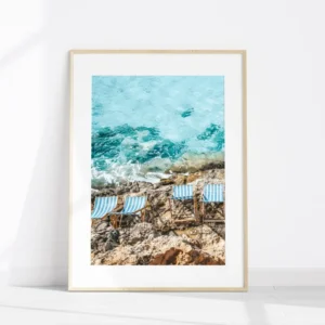 Plakat Wybrzeże Amalfi Positano Czerwony