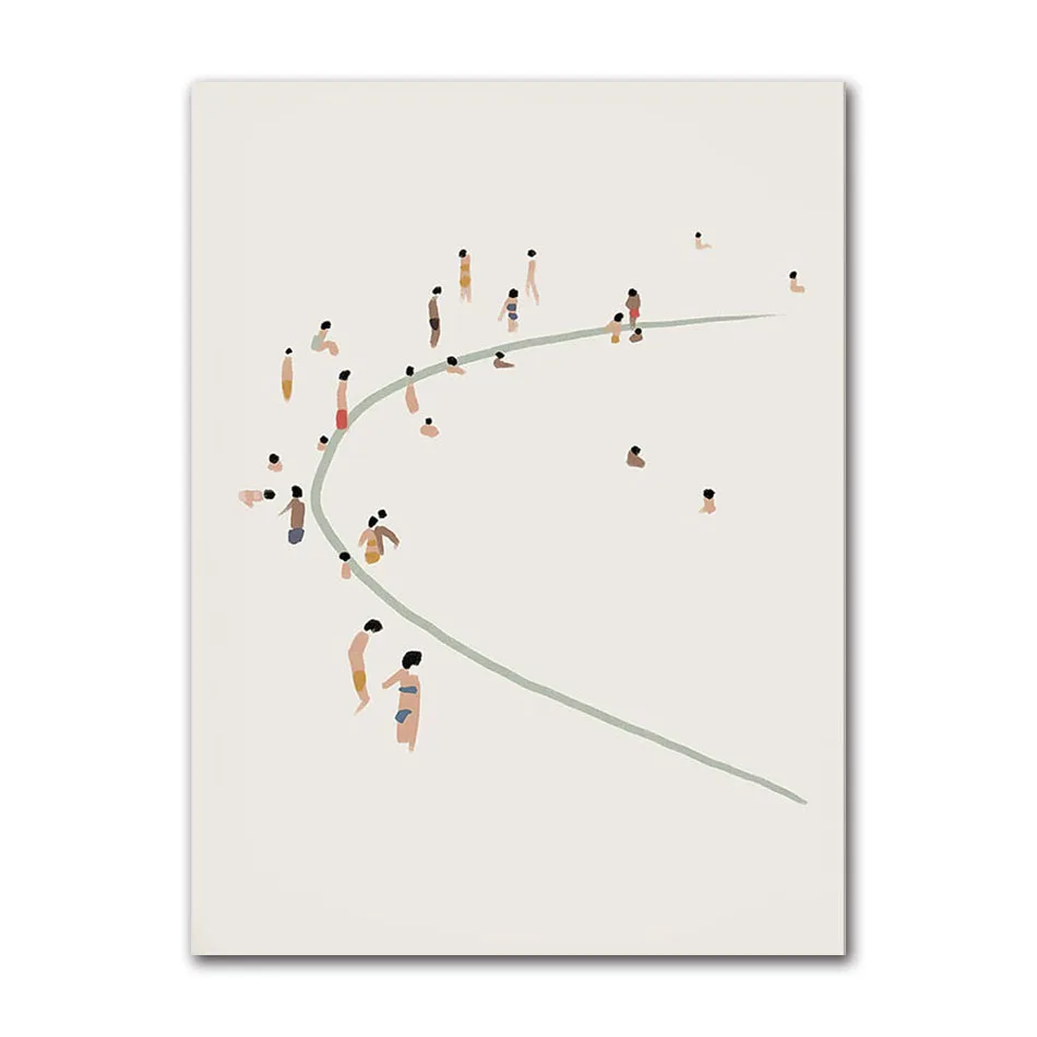 Żaglówka i ocean - minimalistyczny plakat Fioletowy