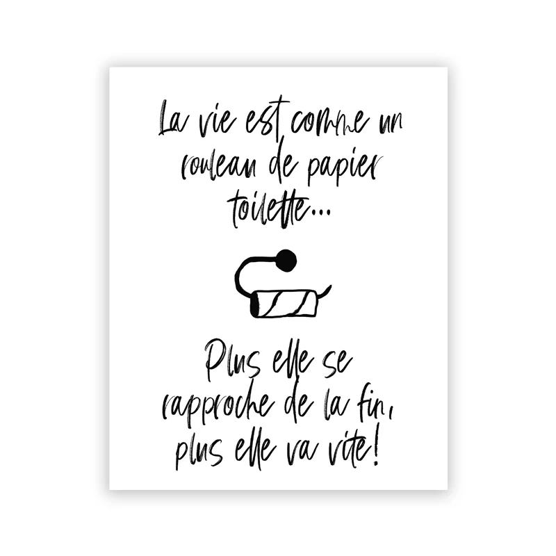 Plakat zasady łazienki - minimalistyczny napis Czarny