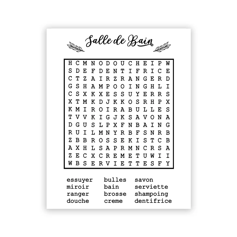 Plakat zasady łazienki - minimalistyczny napis Jasnożółty