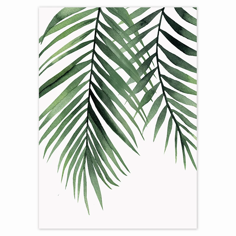 Plakat zielone liście w stylu skandynawskim Fioletowy/фиолетовый
