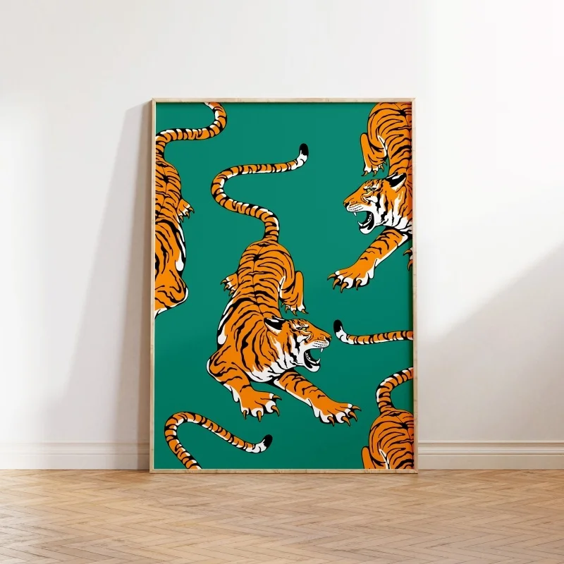 Plakat zoo w stylu vintage Czarny