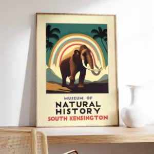 Plakat zoo w stylu vintage Niebieski
