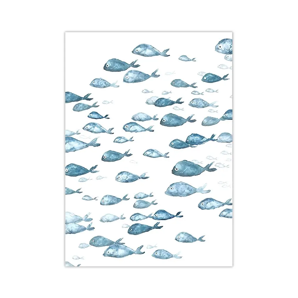 Plakat zwierzęta morskie delfin i żółw Fioletowy/фиолетовый