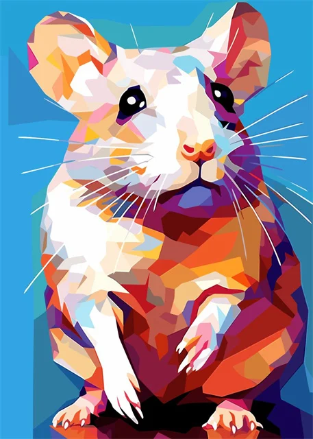 Plakat dzikie zwierzęta pop art graffiti Beżowy