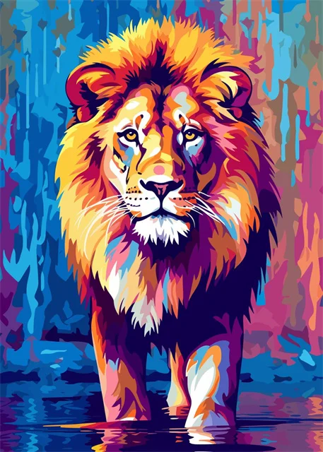 Plakat dzikie zwierzęta pop art graffiti Biały