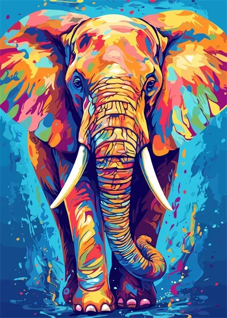 Plakat dzikie zwierzęta pop art graffiti Burgundia