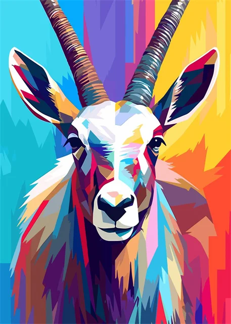 Plakat dzikie zwierzęta pop art graffiti Złoto