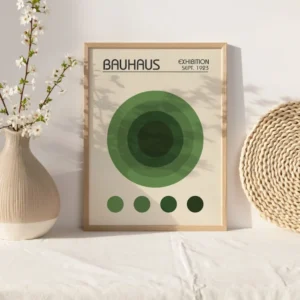 Zestaw plakatów Bauhaus geometryczna abstrakcja Czerwony