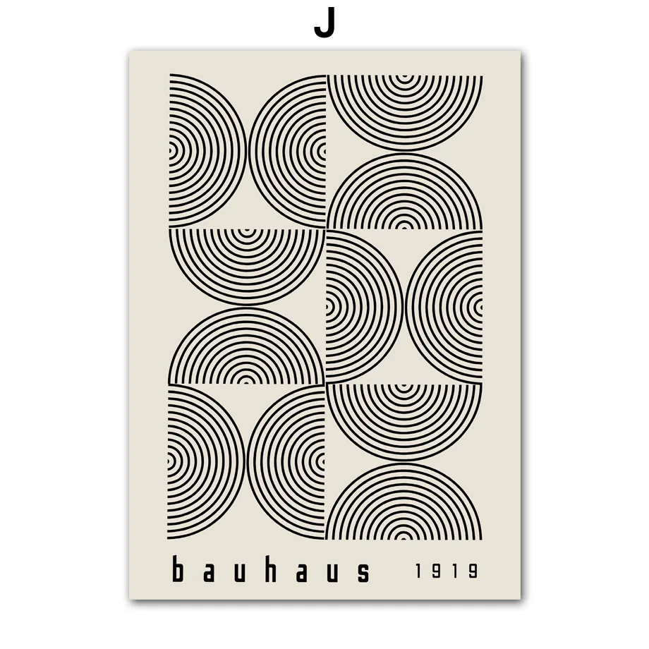 Zestaw plakatów Bauhaus zielone bloki koloru Czarny
