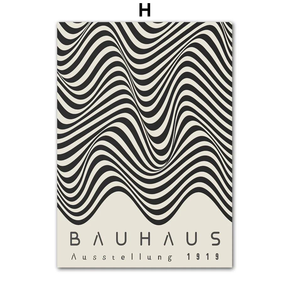Zestaw plakatów Bauhaus zielone bloki koloru Niebieski