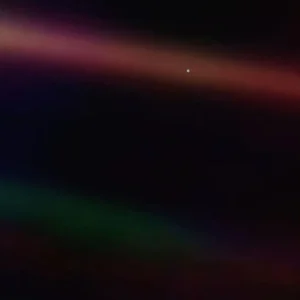 Planeta Ziemia w kropki plakat kosmiczny Czerwony