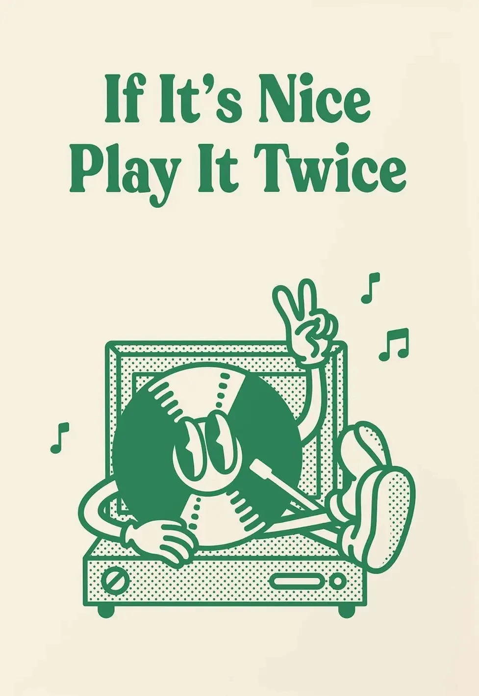 Płyta winylowa - retro plakat pastelowy Wielo