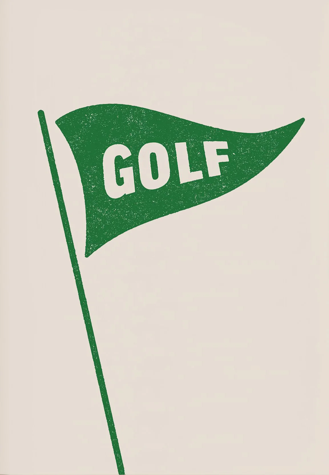 Pole golfowe - plakat sportowy w stylu cartoon Jasnozielony