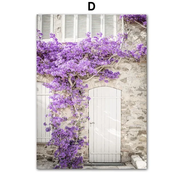 Pole lawendy - minimalistyczny plakat krajobrazowy Burgundia
