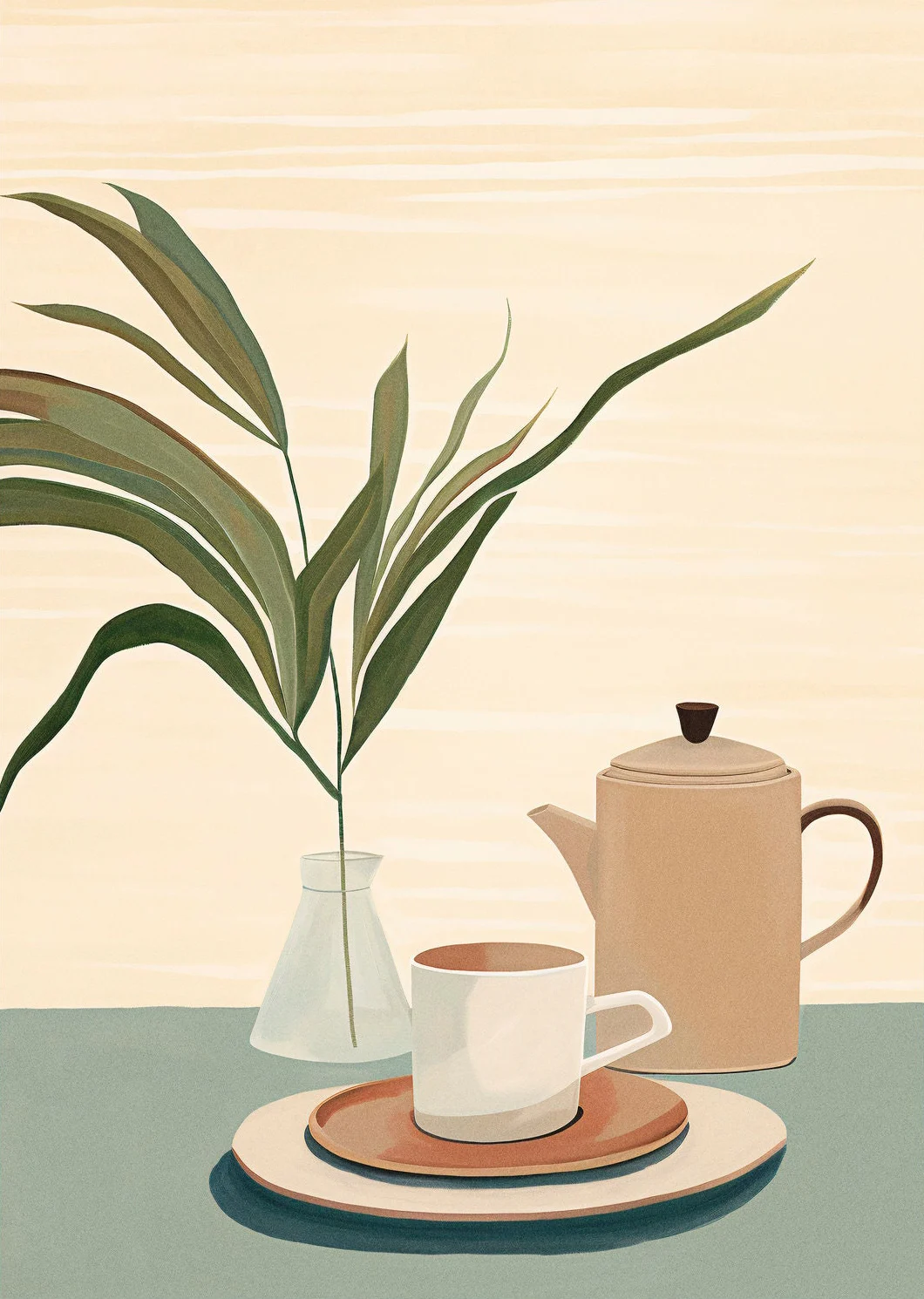 Pomarańcze i espresso - retro plakat do kuchni Czarny