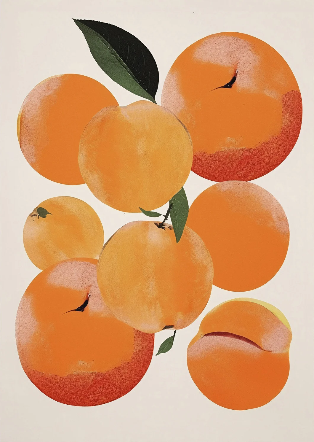 Pomarańcze i espresso - retro plakat do kuchni Zielony