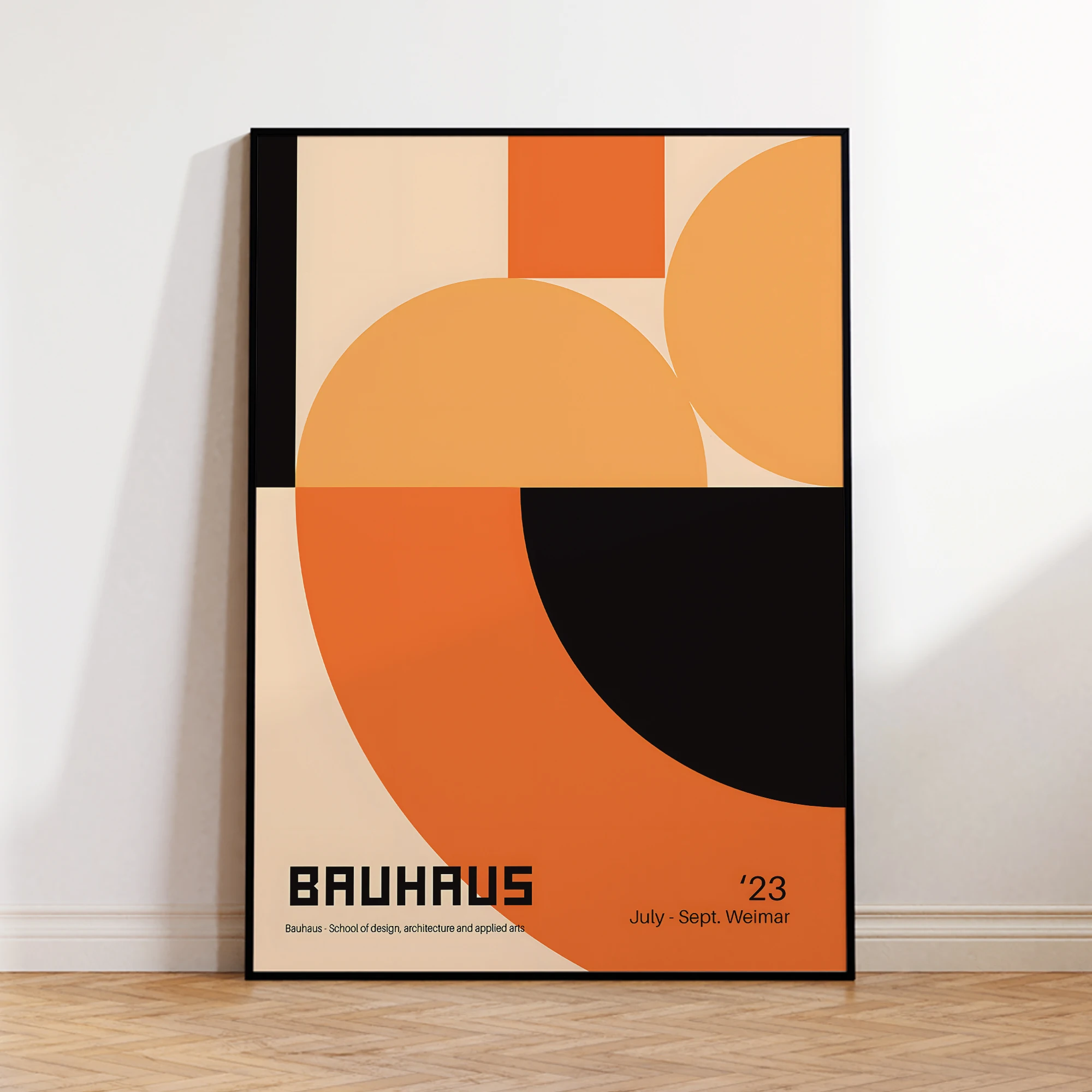 Pomarańczowa geometria Bauhaus żółty