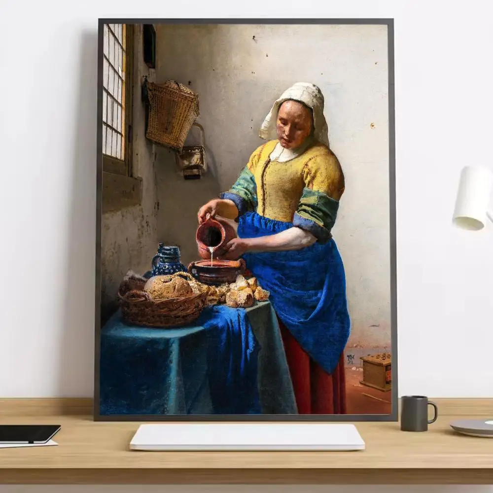 Reprodukcja obrazu Vermeera plakat Biały