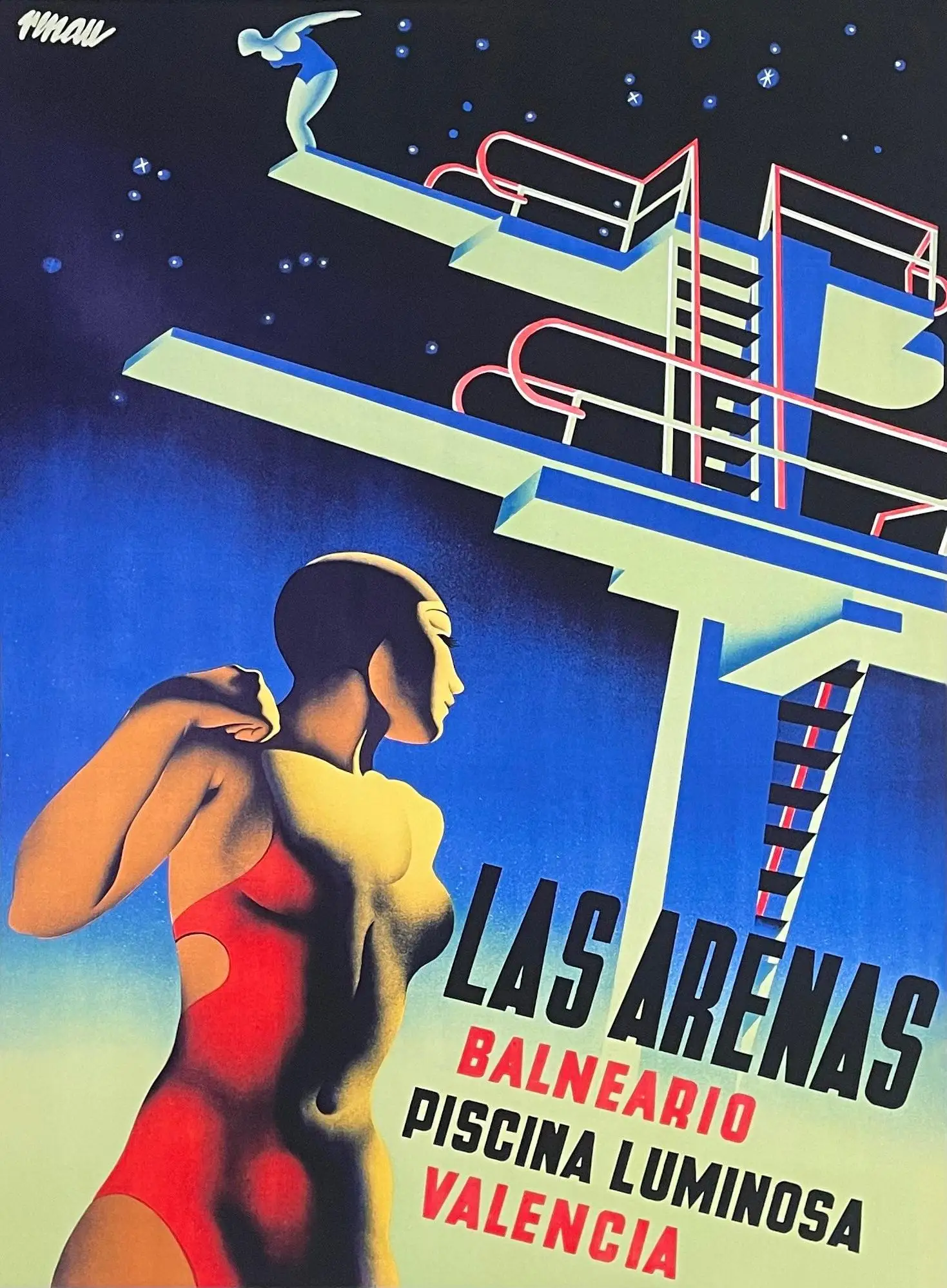 Retro lotnictwo – plakat art déco Armijna zieleń