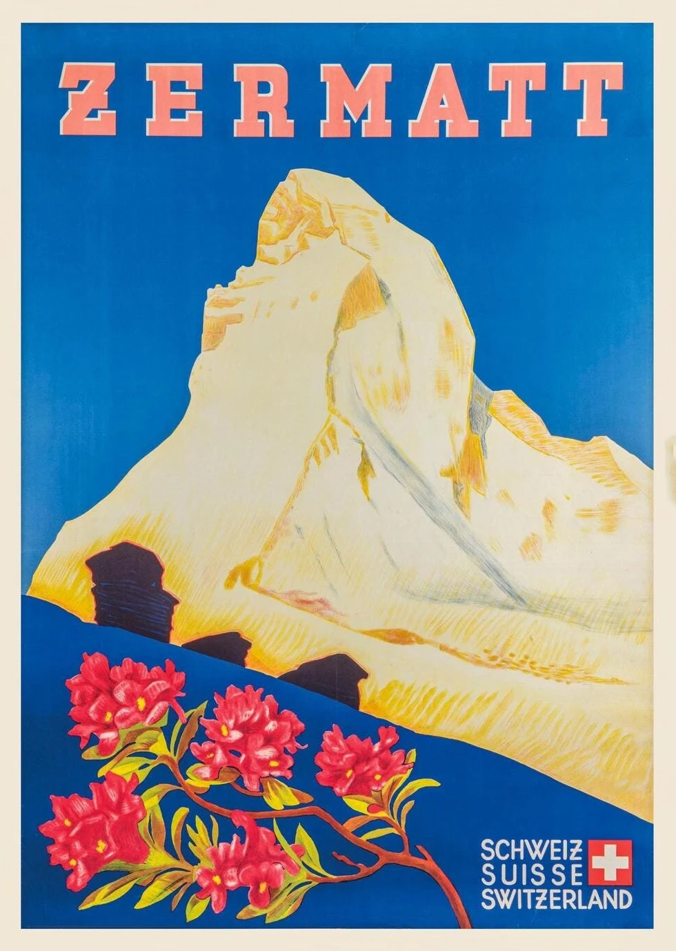 Retro lotnictwo – plakat art déco Błękitny