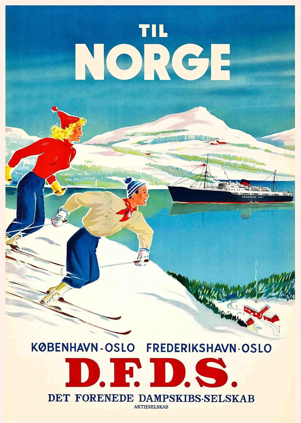 Retro lotnictwo – plakat art déco Jasnożółty