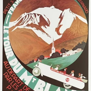Retro lotnictwo – plakat art déco Różowy