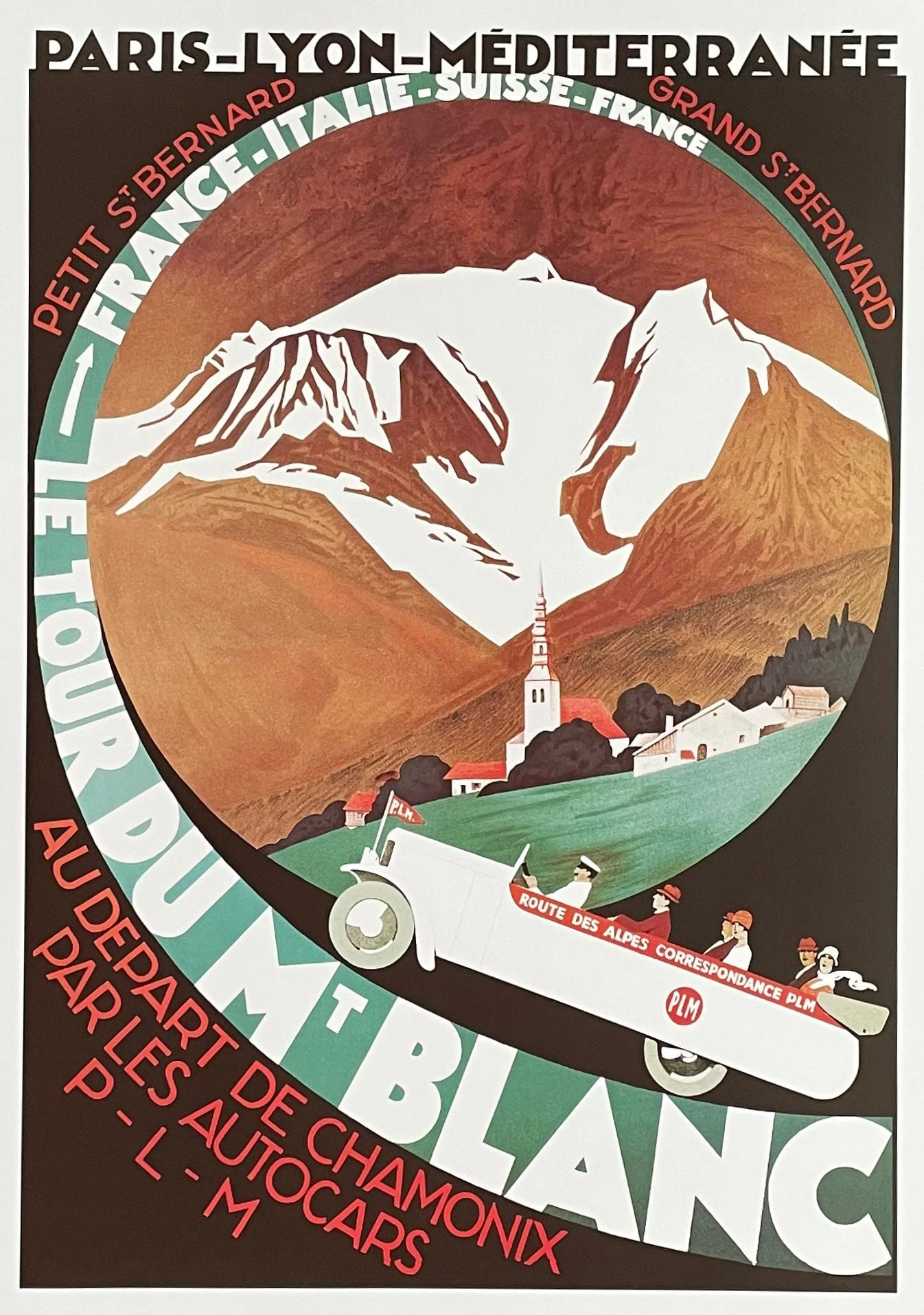 Retro lotnictwo – plakat art déco Różowy