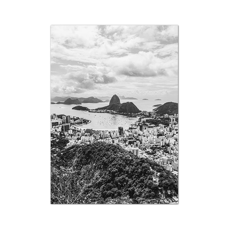 Rio de Janeiro czarno-biała fotografia Biały