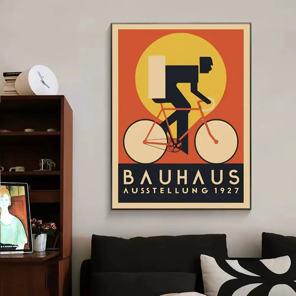 Rowerowy plakat w stylu Bauhaus Czarny