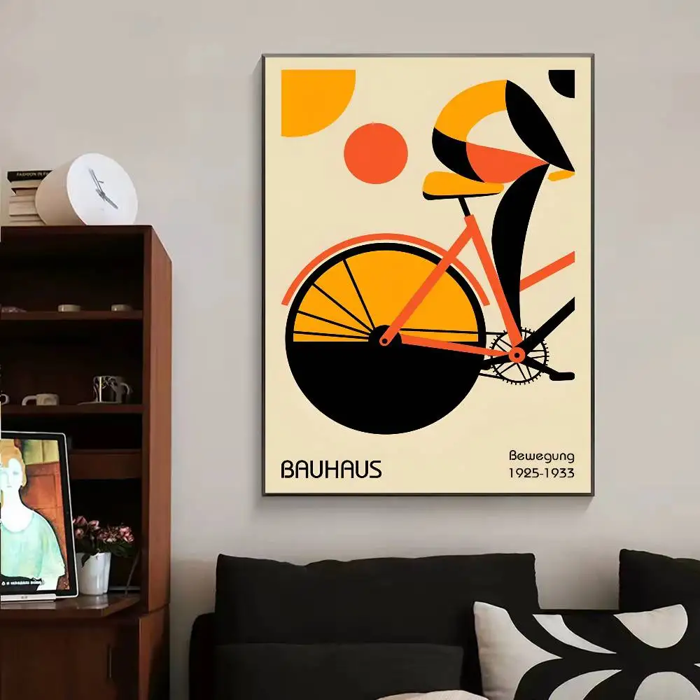 Rowerowy plakat w stylu Bauhaus Srebrny